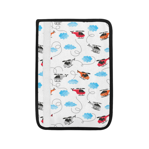 Watercolor helicopter cloud pattern Car Seat Belt Cover