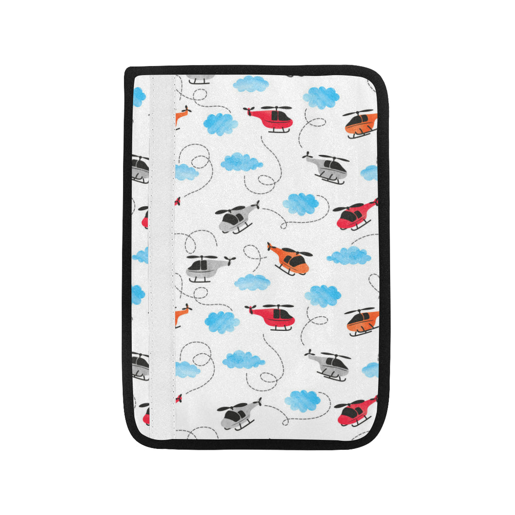 Watercolor helicopter cloud pattern Car Seat Belt Cover