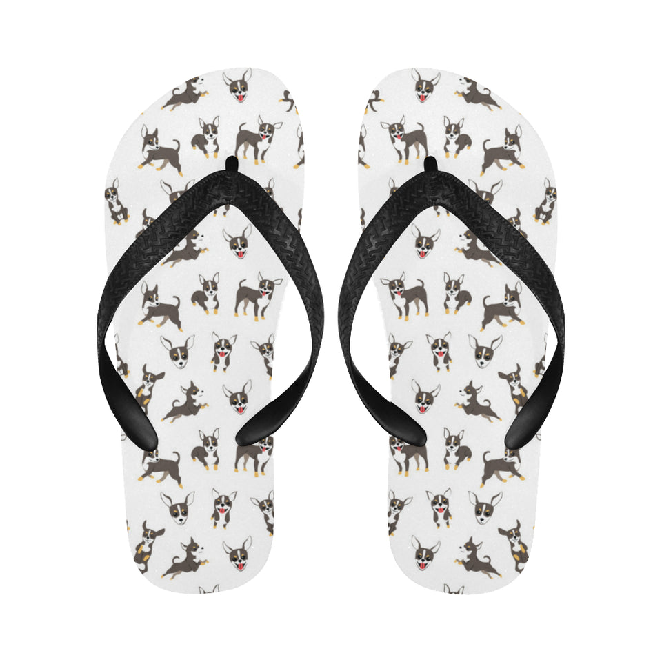 Chihuahua dog pattern Unisex Flip Flops