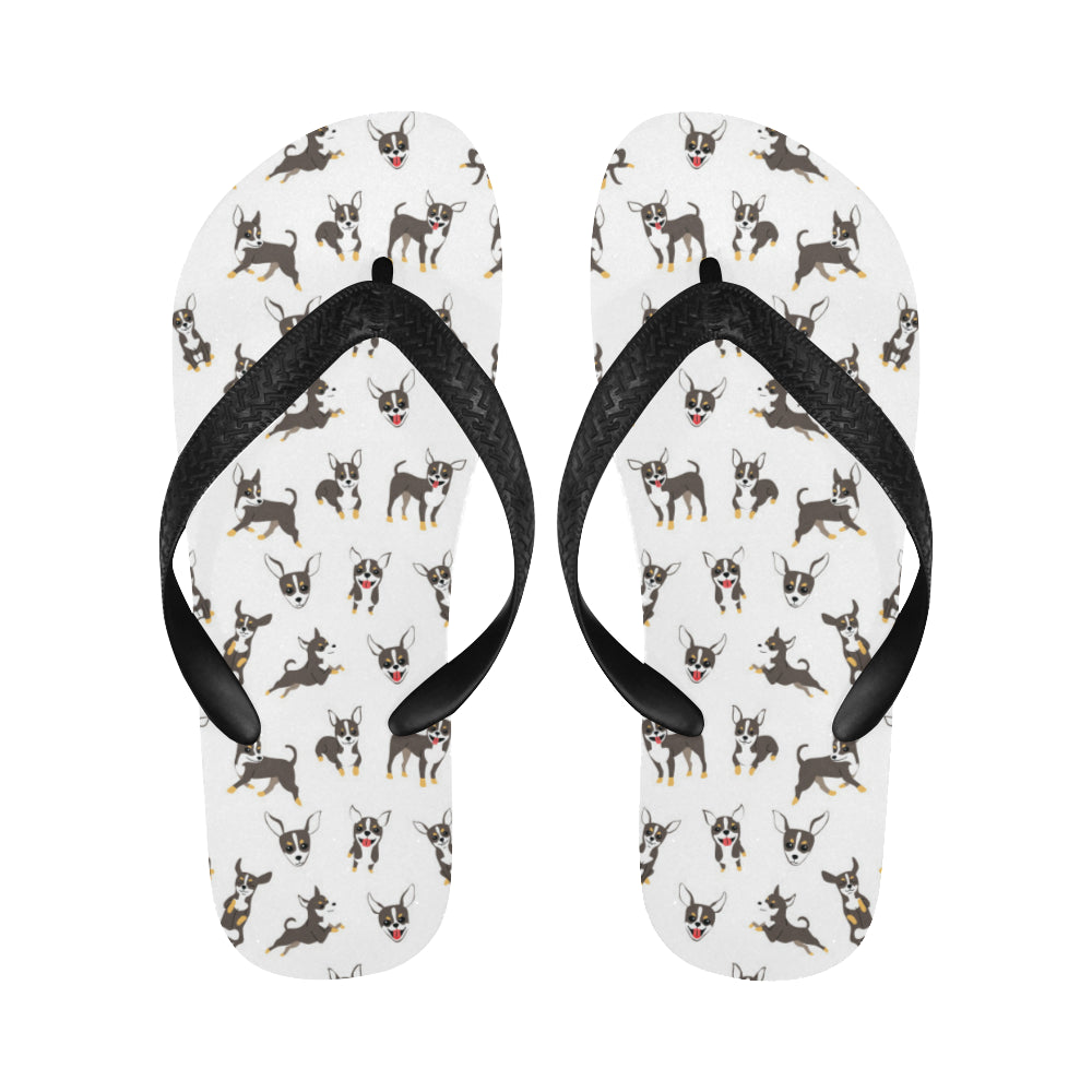 Chihuahua dog pattern Unisex Flip Flops