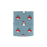Cute penguin christmas snow pattern Classical White Mug (Fulfilled In US)