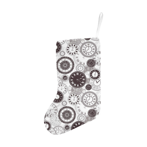 Classic vintage clock pattern Christmas Stocking