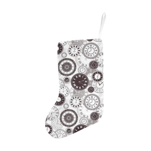 Classic vintage clock pattern Christmas Stocking