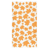 Orange Maple Leaf pattern Bath Towel