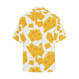 Cheese slice pattern Men's All Over Print Hawaiian Shirt