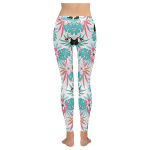 Toucan tropical flower leave pattern Women's Legging Fulfilled In US