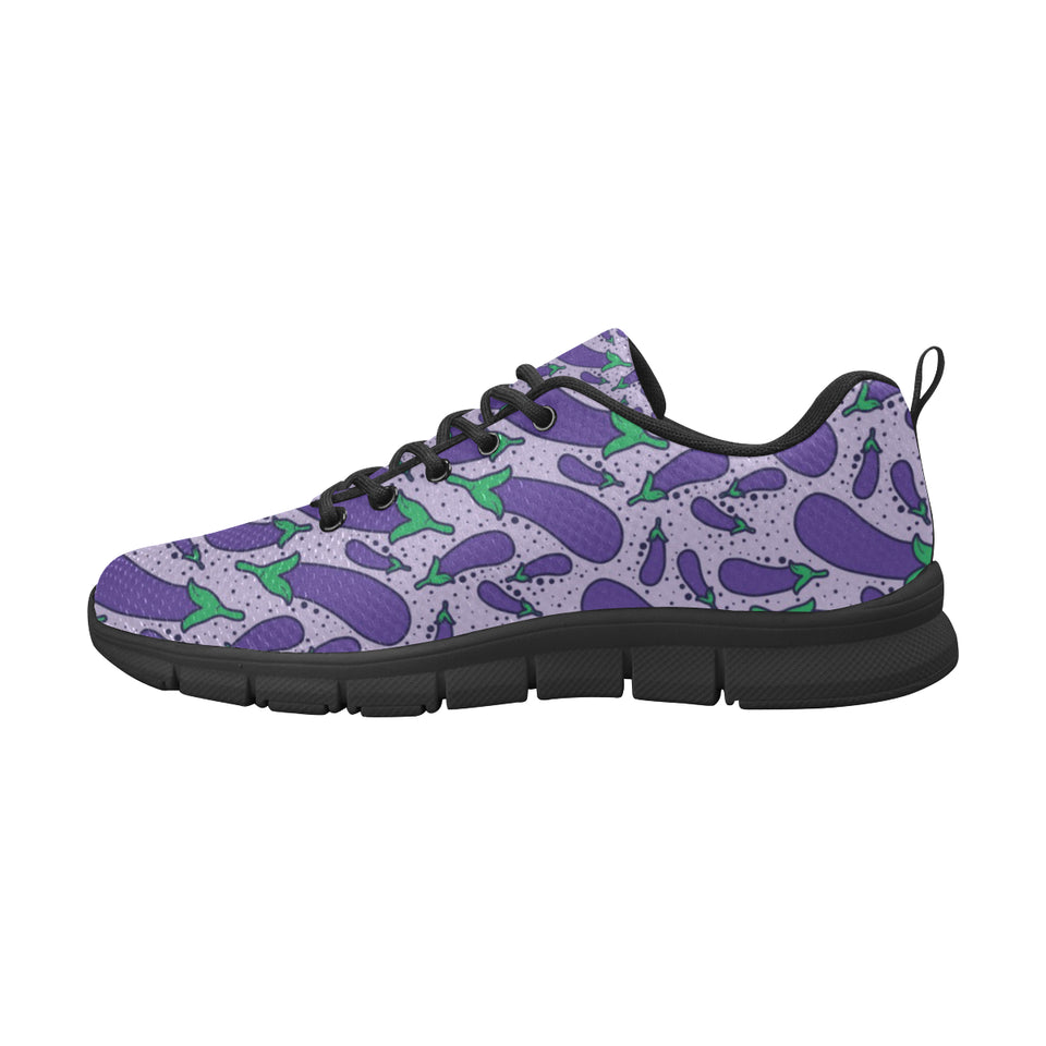 Eggplant Pattern Print Design 03 Men's Breathable Sneakers ( Model 055)