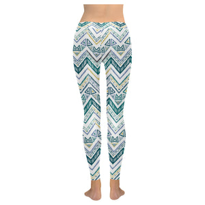 zigzag chevron paint design pattern Women's Legging Fulfilled In US