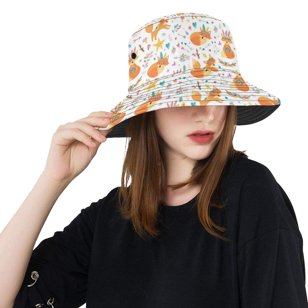 cute tribal fox pattern Unisex Bucket Hat