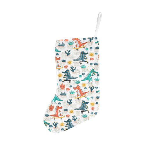 Cute Crocodile Pattern Christmas Stocking