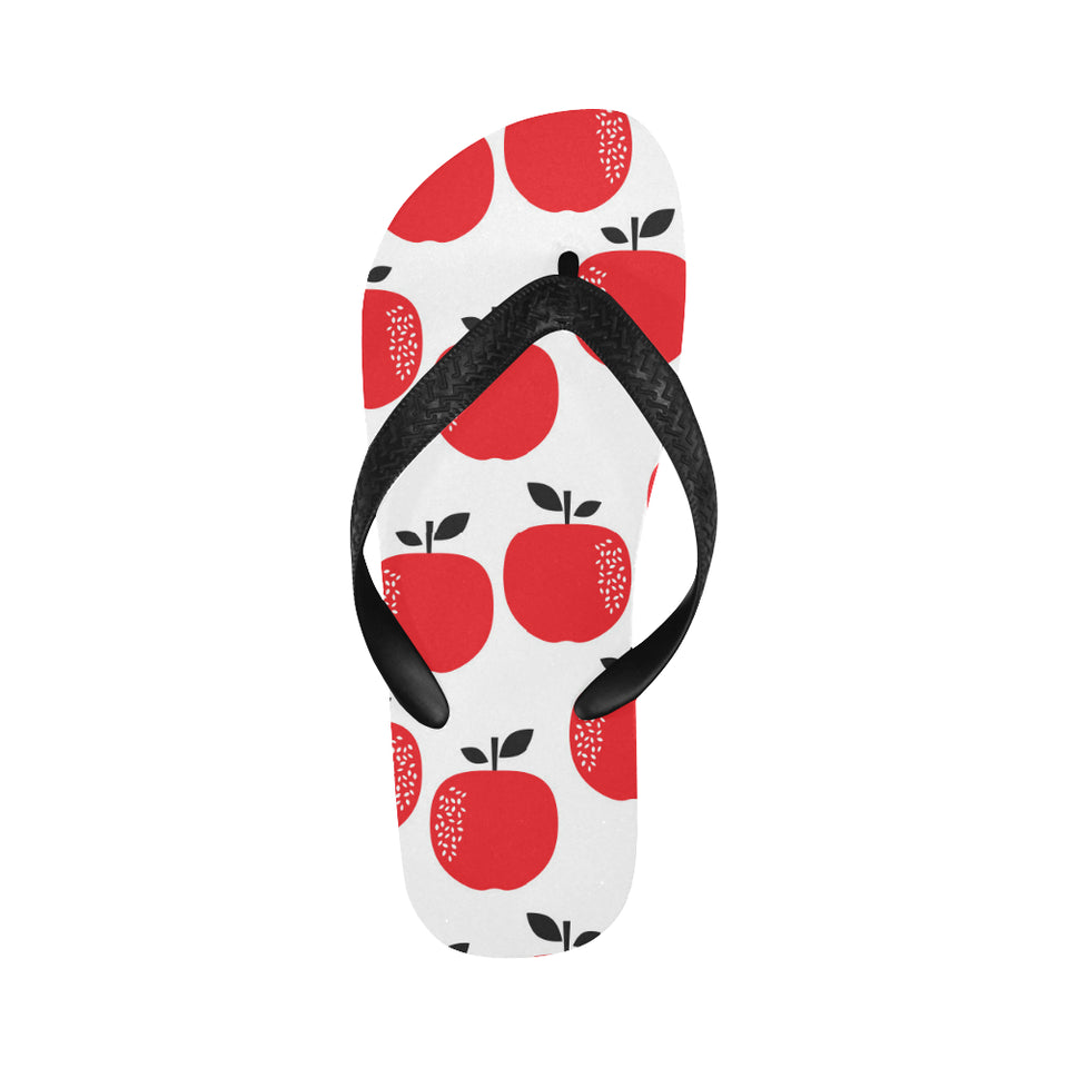 red apples white background Unisex Flip Flops
