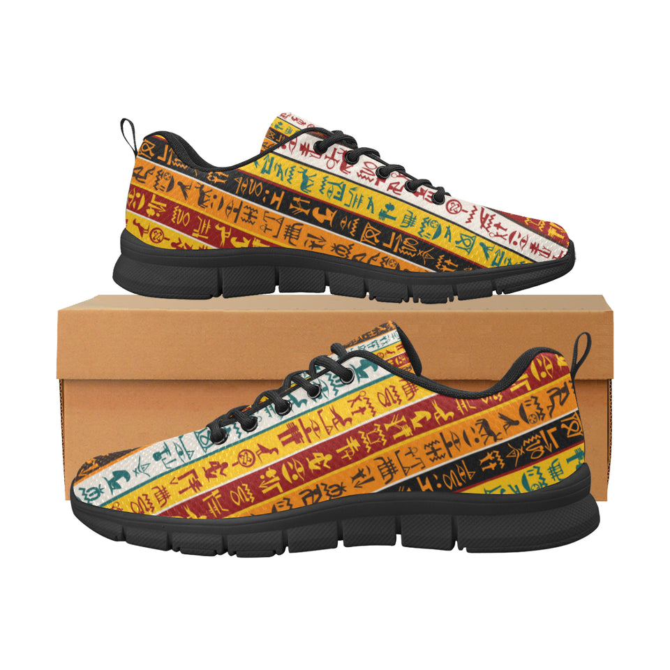 Egypt Hieroglyphics Pattern Print Design 01 Men's Breathable Sneakers ( Model 055)