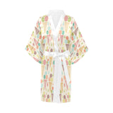 Ice cream cone pattern Women's Short Kimono Robe