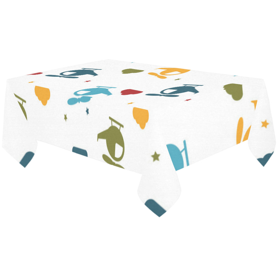 Colorful helicopter pattern Tablecloth