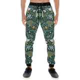 dinosaurs tropical leaves flower pattern Unisex Casual Sweatpants