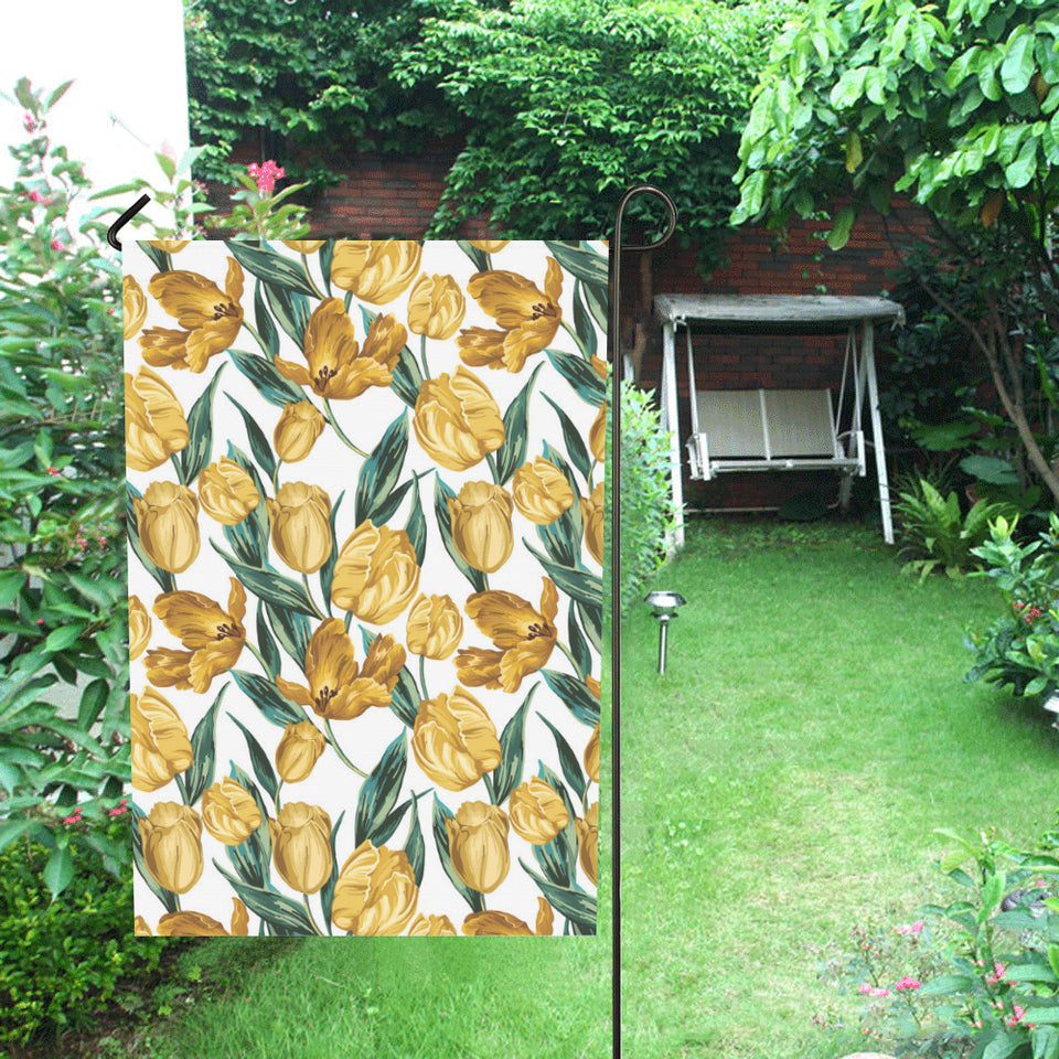 yellow tulips pattern House Flag Garden Flag