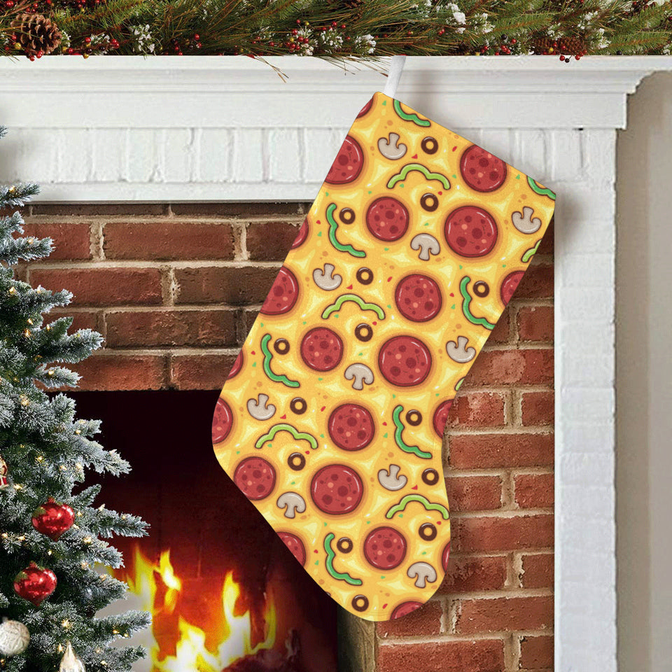 Pizza texture pattern Christmas Stocking