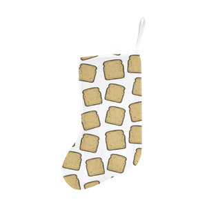 Bread Toast Pattern Print Design 03 Christmas Stocking