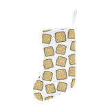 Bread Toast Pattern Print Design 03 Christmas Stocking