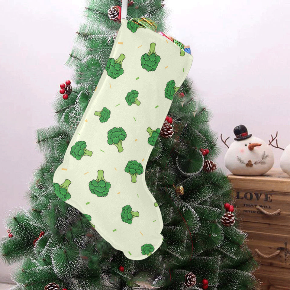 Broccoli pattern Christmas Stocking