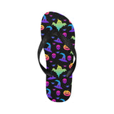 Colorful halloween background Unisex Flip Flops