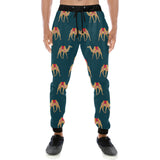 Camel pattern blue blackground Unisex Casual Sweatpants