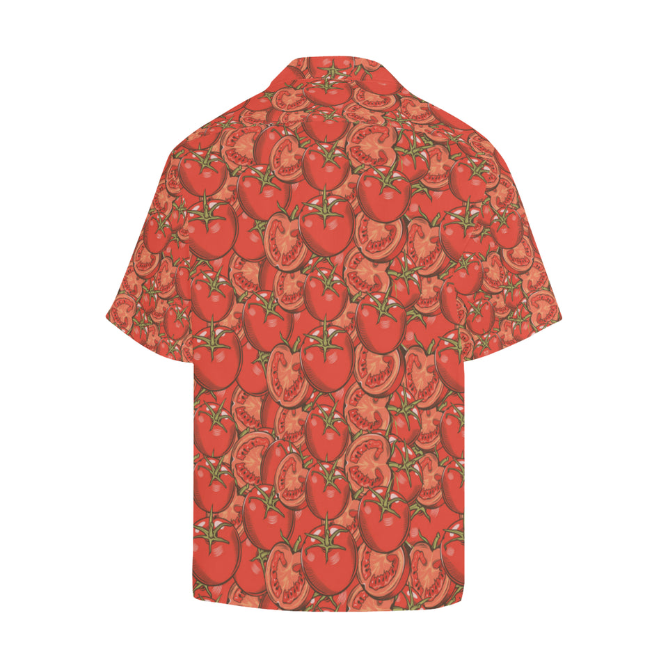 Red Tomato Pattern Men's All Over Print Hawaiian Shirt