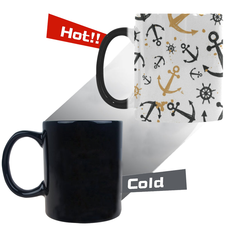 Anchors Rudders pattern Morphing Mug Heat Changing Mug