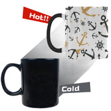 Anchors Rudders pattern Morphing Mug Heat Changing Mug