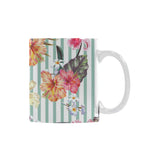 Colorful orchid flower pattern Classical White Mug (Fulfilled In US)
