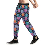 Pineapples pattern zigzag background Unisex Casual Sweatpants