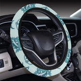 Swordfish Pattern Print Design 05 Car Steering Wheel Cover
