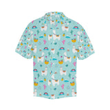 Llama alpaca cactus leaves pattern Men's All Over Print Hawaiian Shirt