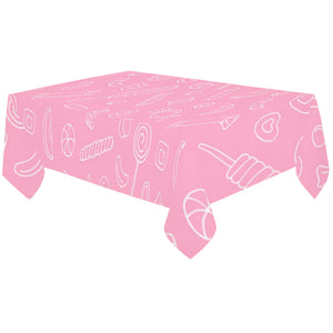 Sweet candy pink background Tablecloth