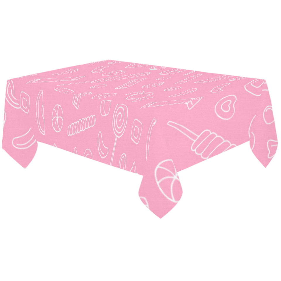 Sweet candy pink background Tablecloth
