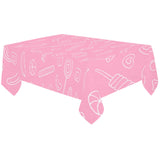 Sweet candy pink background Tablecloth
