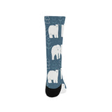 polar bear mother her child pattern Crew Socks