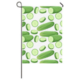 cucumber whole slices pattern House Flag Garden Flag