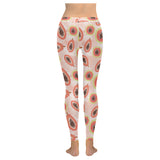 papaya leaves pattern Women's Legging Fulfilled In US