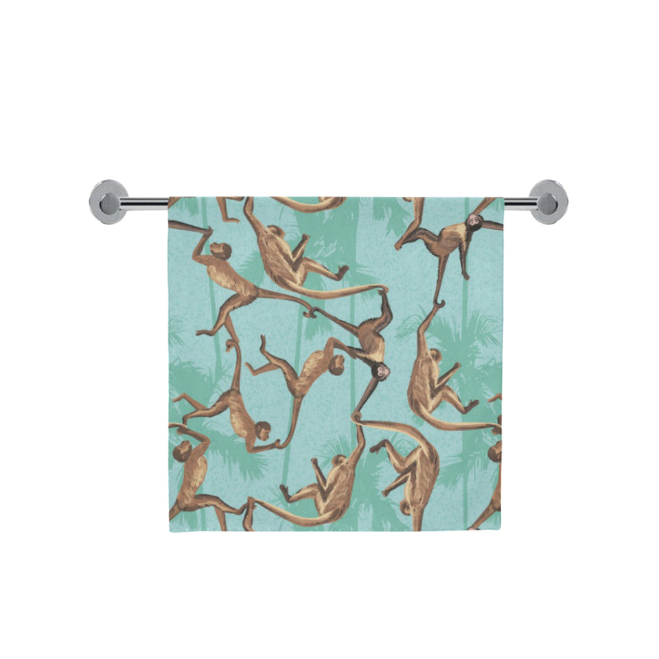Monkey Palm tree background Bath Towel