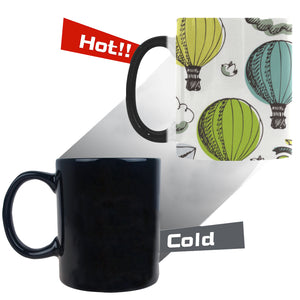 Hot Air Balloon Bird Cloud Pattern Morphing Mug Heat Changing Mug