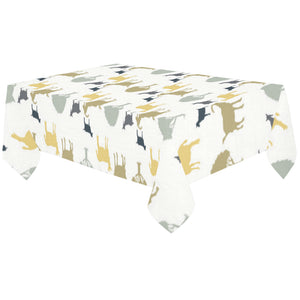 Silhouettes of goat and tree pattern Tablecloth