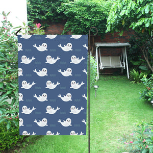 Cute white baby sea lion seal pattern House Flag Garden Flag