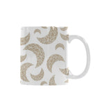 Cool gold moon abstract pattern Classical White Mug (Fulfilled In US)