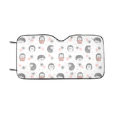Hedgehog Pattern Print Design 02 Car Sun Shade