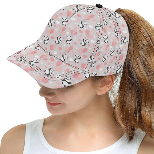 Cute panda ballon heart pattern All Over Print Snapback Cap