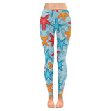 Blue red orange starfish pattern Women's Legging Fulfilled In US