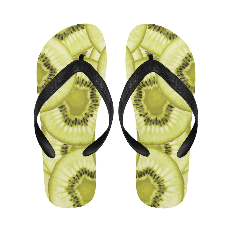 Sliced kiwi pattern Unisex Flip Flops