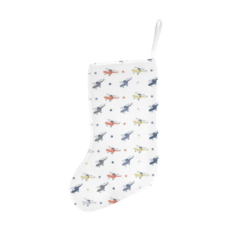 Cute helicopter star pattern Christmas Stocking