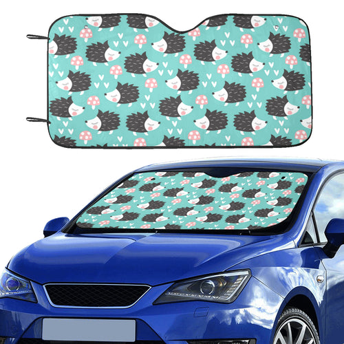 Hedgehog Pattern Print Design 03 Car Sun Shade